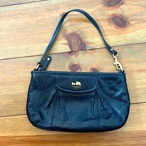 Black leather coach bag